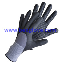 15 Gauge Nylon / Spandex Liner, Revestimiento de Nitrilo, 3/4, Guantes de Seguridad de Micro-Espuma